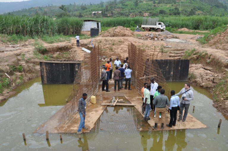 Practical training in construction of water management infrastructure in Rwanda